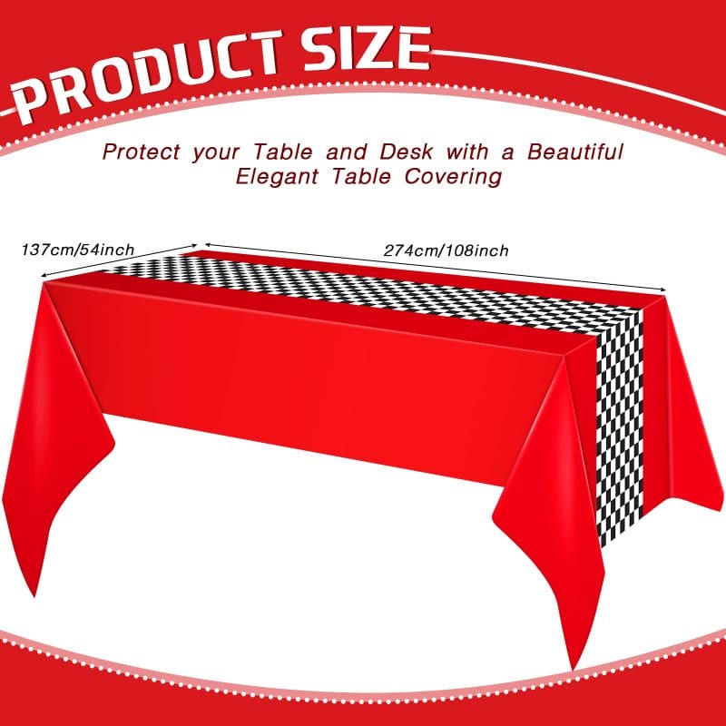 red table covers party decorations size