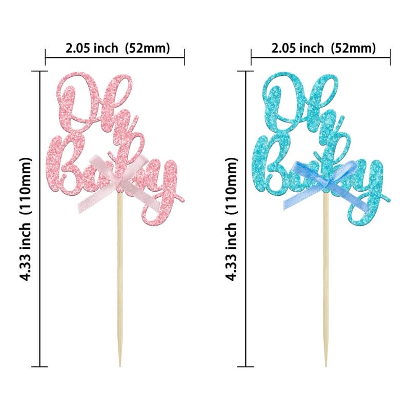 size of cake toppers gender reveal