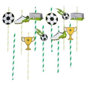 soccer paper straws
