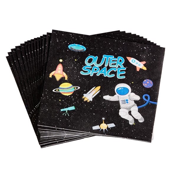 space themes birthday napkins