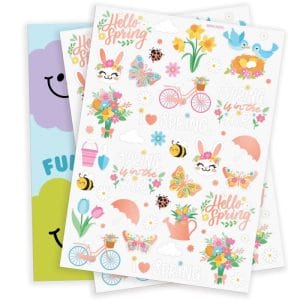 spring party bunny stickers