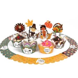 thanksgiving party cake toppers