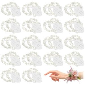 white flowers wristbands kits