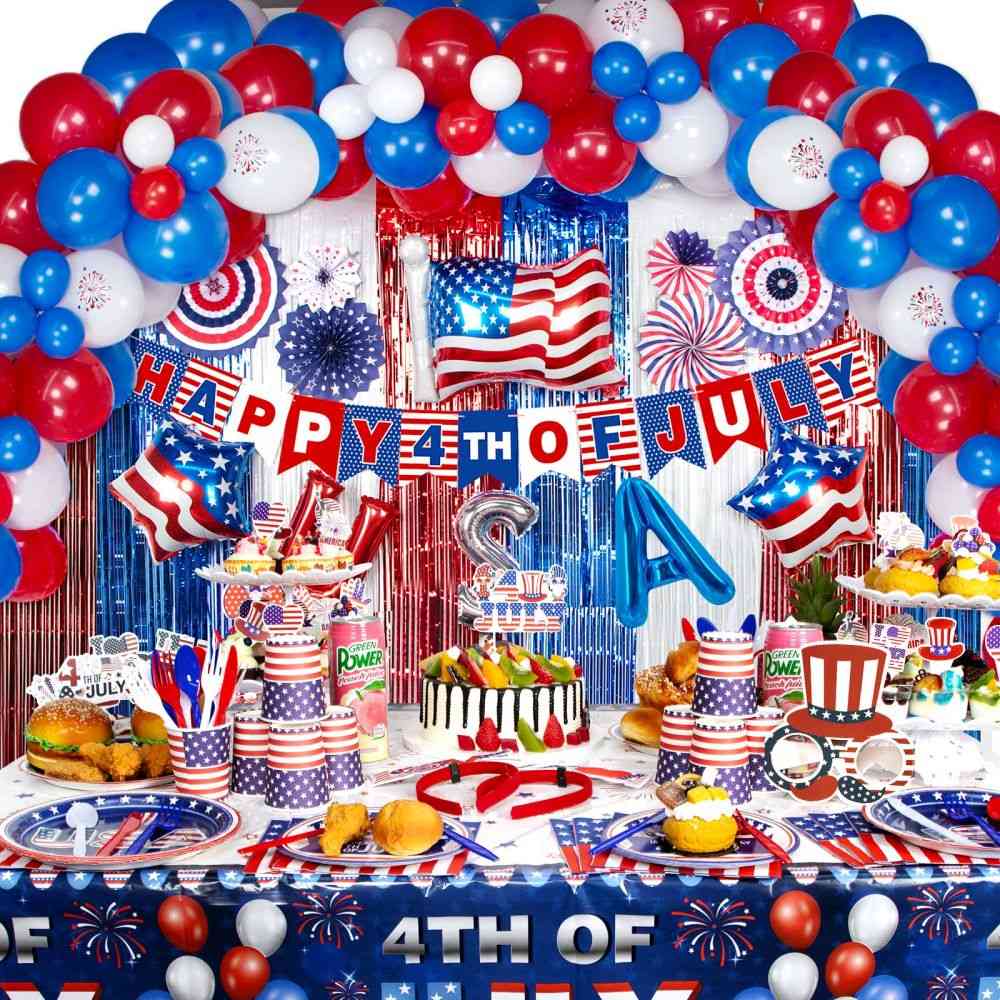 Amercan Flag Balloons | Fourth Of July Balloons | USA Party Decor - View #4