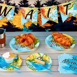 Adventure Awaits Party Tableware with Party Banner