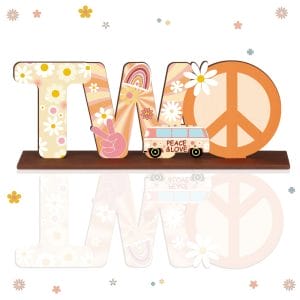 Bohemian Rainbow Two Groovy Letter Sign
