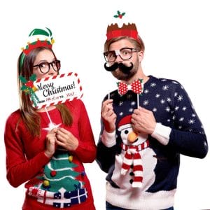 Christmas Photo Booth Props for & Adults