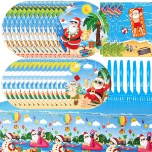 Christmas in July Paper Plates Dinnerware Set