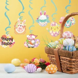 Colorful Foil Paper Swirls for Easter Party