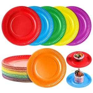 Colorful Paper Plates Set