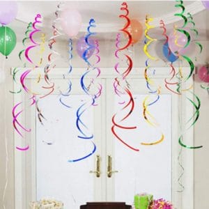 Colorful Spiral Streamers for ceiling decorations