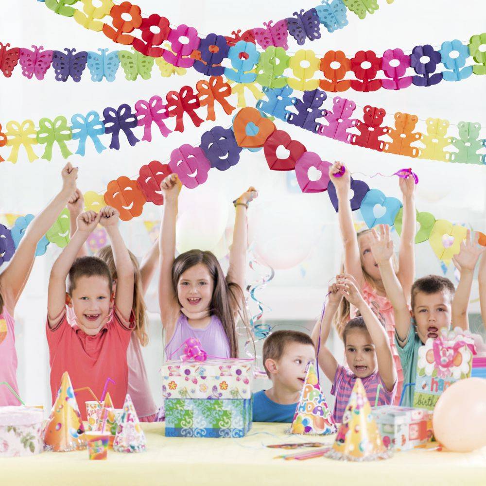 Colourful Paper Garland for kids birthday party decorations