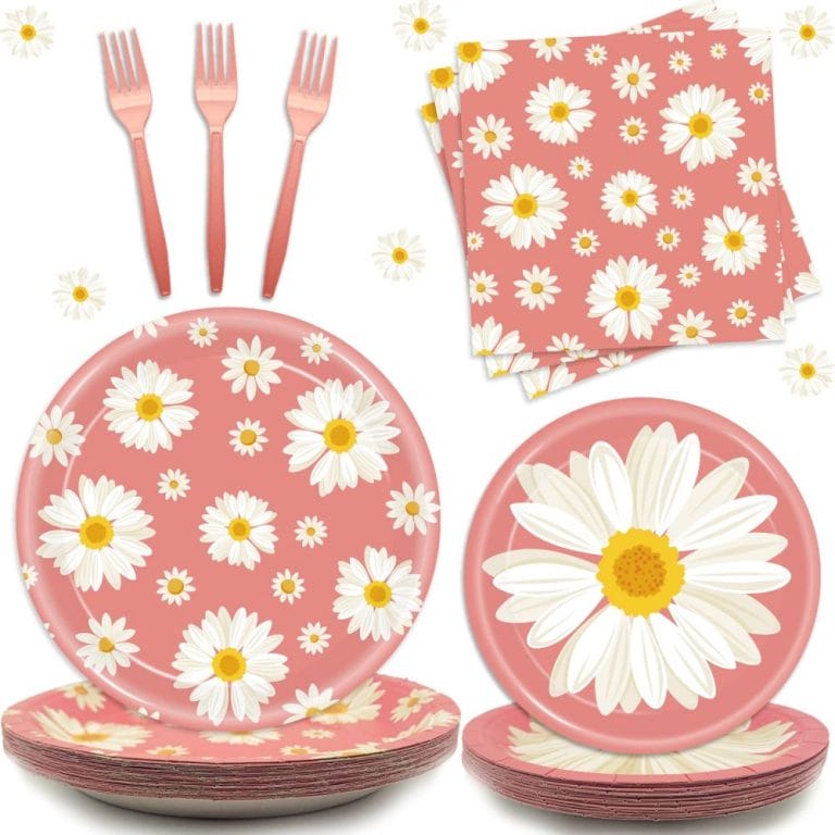 Daisy Flower Party Supplies Tableware Set