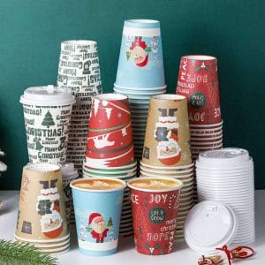 Disposable Coffee Cups for Party Supplies Xmas Party