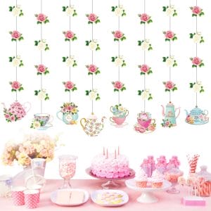 Floral Tea Party Decorations Hanging Garland