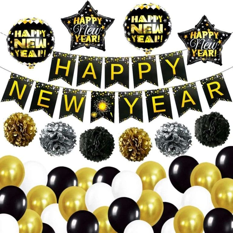 Happy New Year Decorations Set