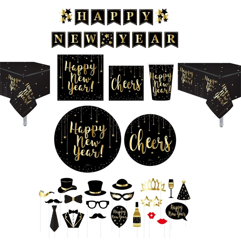 Complete Party Pack Happy New Years Eve Essentials Kit New Year Party ...