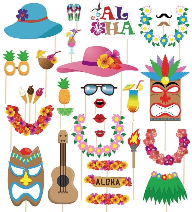 Luau Photo Booth Props