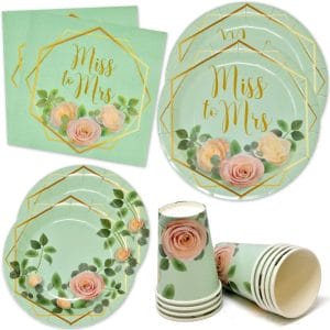 Miss To Mrs Party Supplies Tableware Set