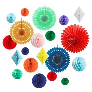 Multi-Color Paper Honeycomb Balls