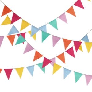 Multicolor Pennant Banner Bunting Triangle Rainbow Garland Flag