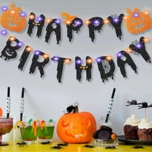 Pumpkin Happy Birthday Party Banner