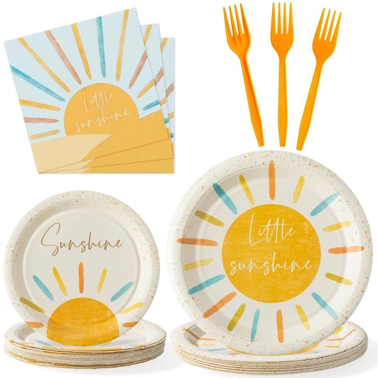 Retro Boho Sun Sunshine Party Tableware Set