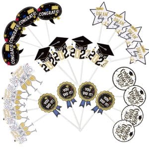 Set of 24 Graduation Cupcake Toppers