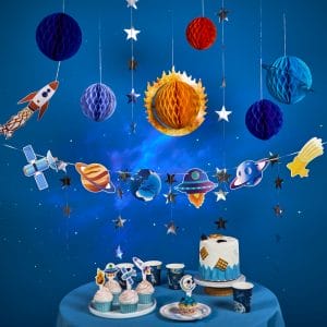 Space Decoration Planet Birthday Decoration Honeycomb Paper For Kids Party