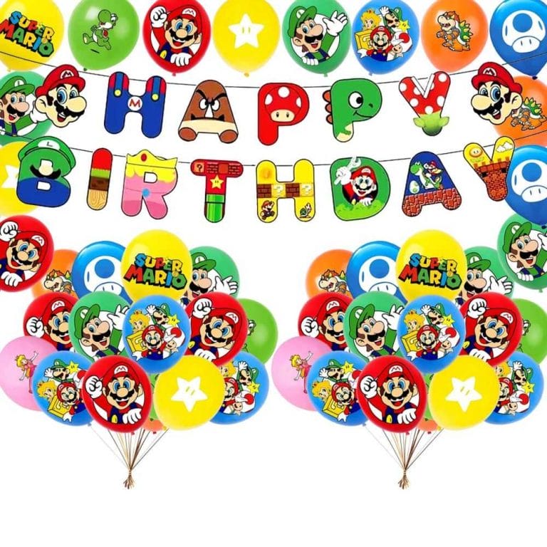 Super Bros Themed Birthday Party Decorations