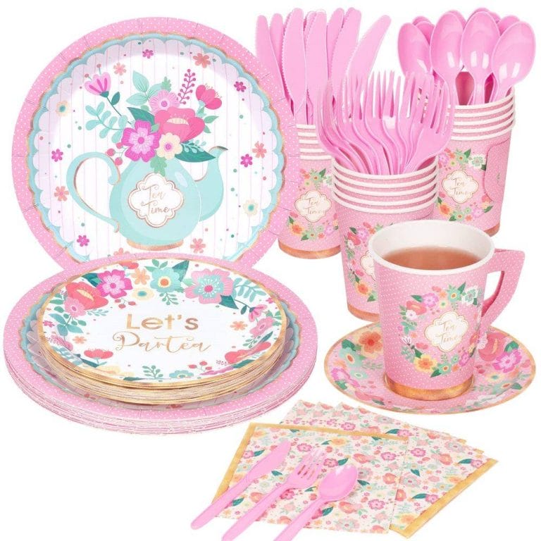 Tea Party Supplies Serves Paper Tableware Set