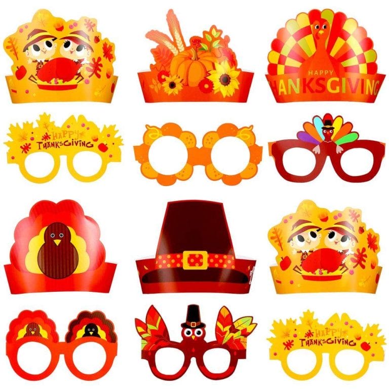 Thanksgiving Turkey Hat Eyeglasses Set