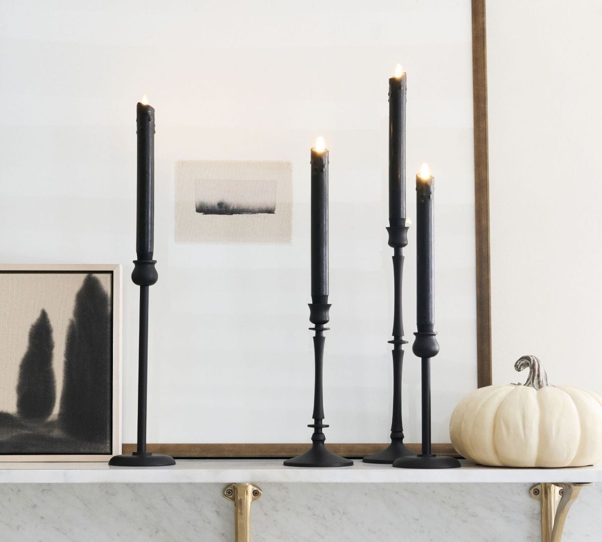 Use black or red taper candles for a gothic touch