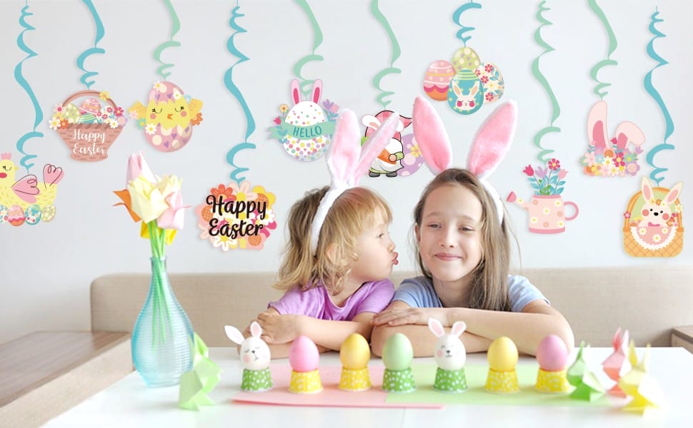 easter party foil hanging decorations