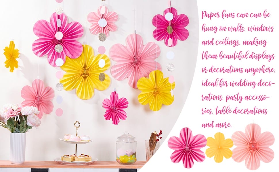 flower paper folding fan can be widely used