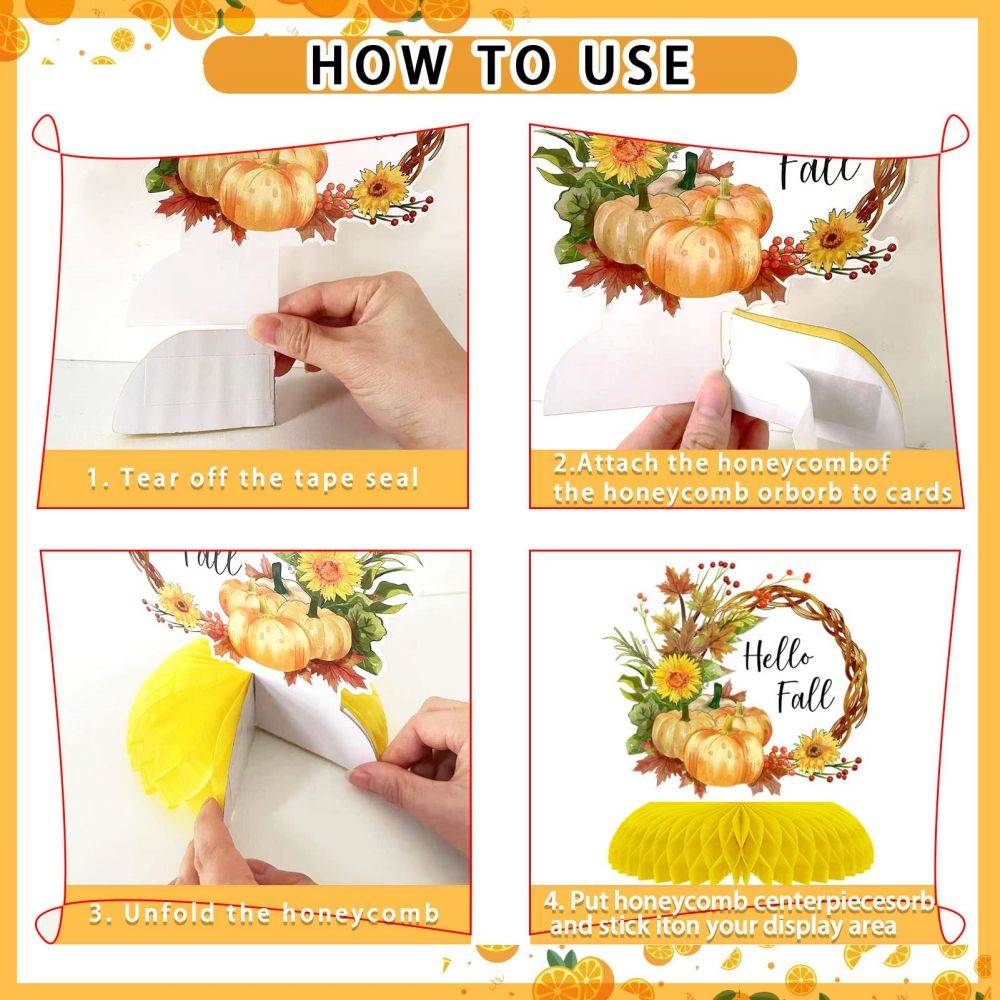 installation steps for Thanksgiving Centerpieces