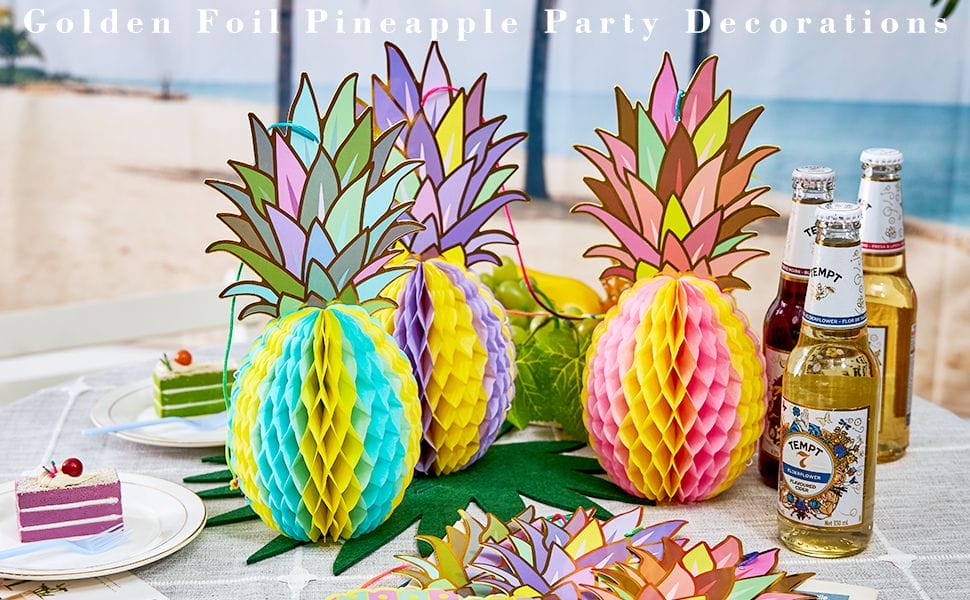 pineapple honeycomb table decorations