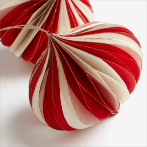 2-pack Christmas decorations - Red Striped