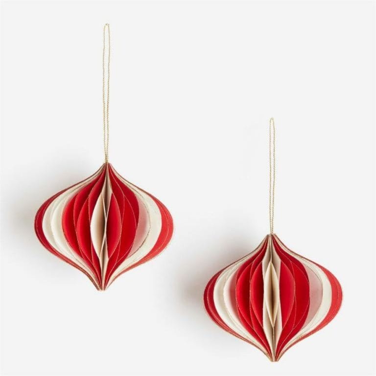 2-pack Christmas decorations - Red Striped - Home