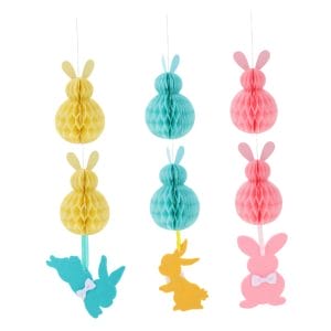 9pcs Easter Bunny Paper Decorations