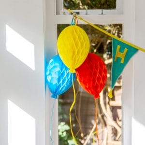 Birthday Balloons Honeycomb Paper Decorations