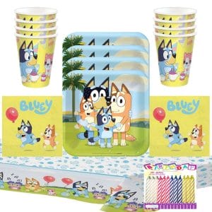 Bluey Party Supplies Pack Serves 16
