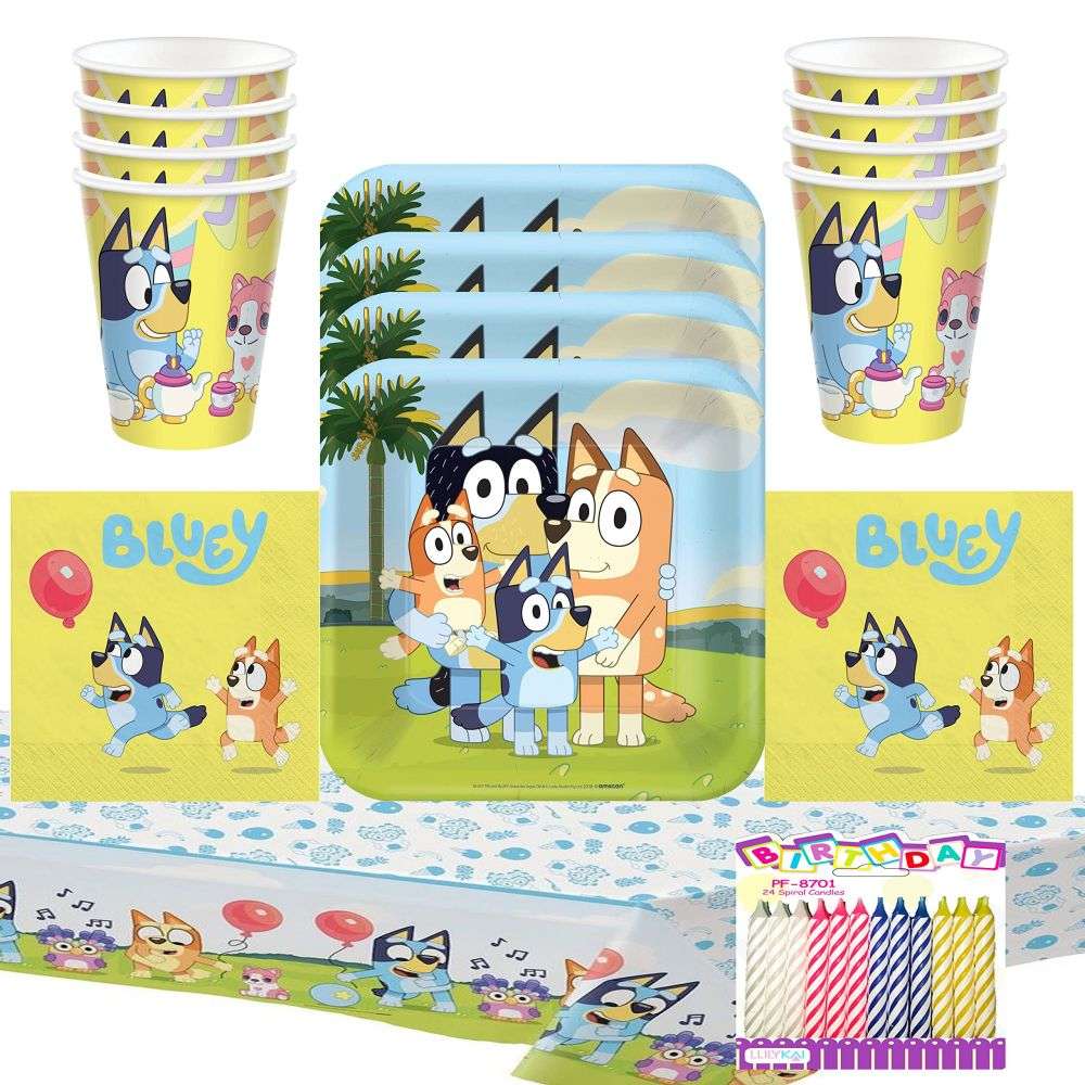 Bluey Party Supplies Pack Serves 16 Bluey Birthday Party Supplies