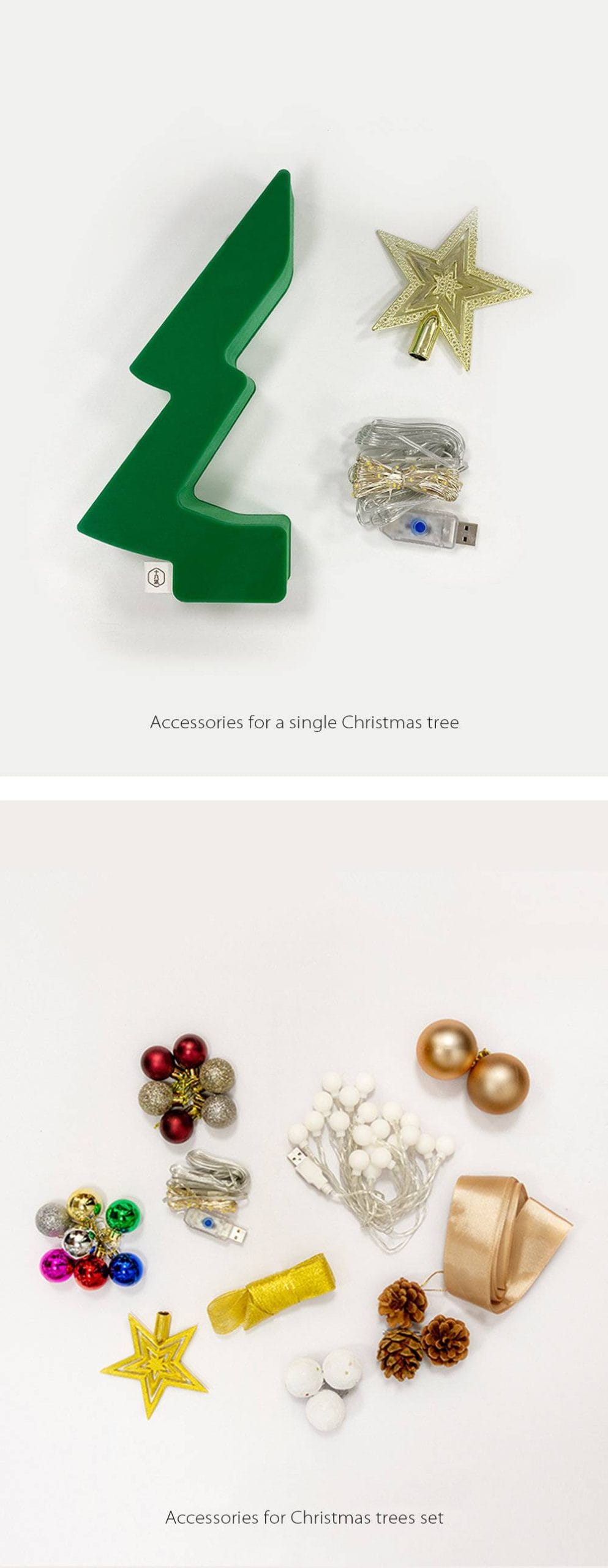 Christmas Tree Ornaments with Star decorative accessories