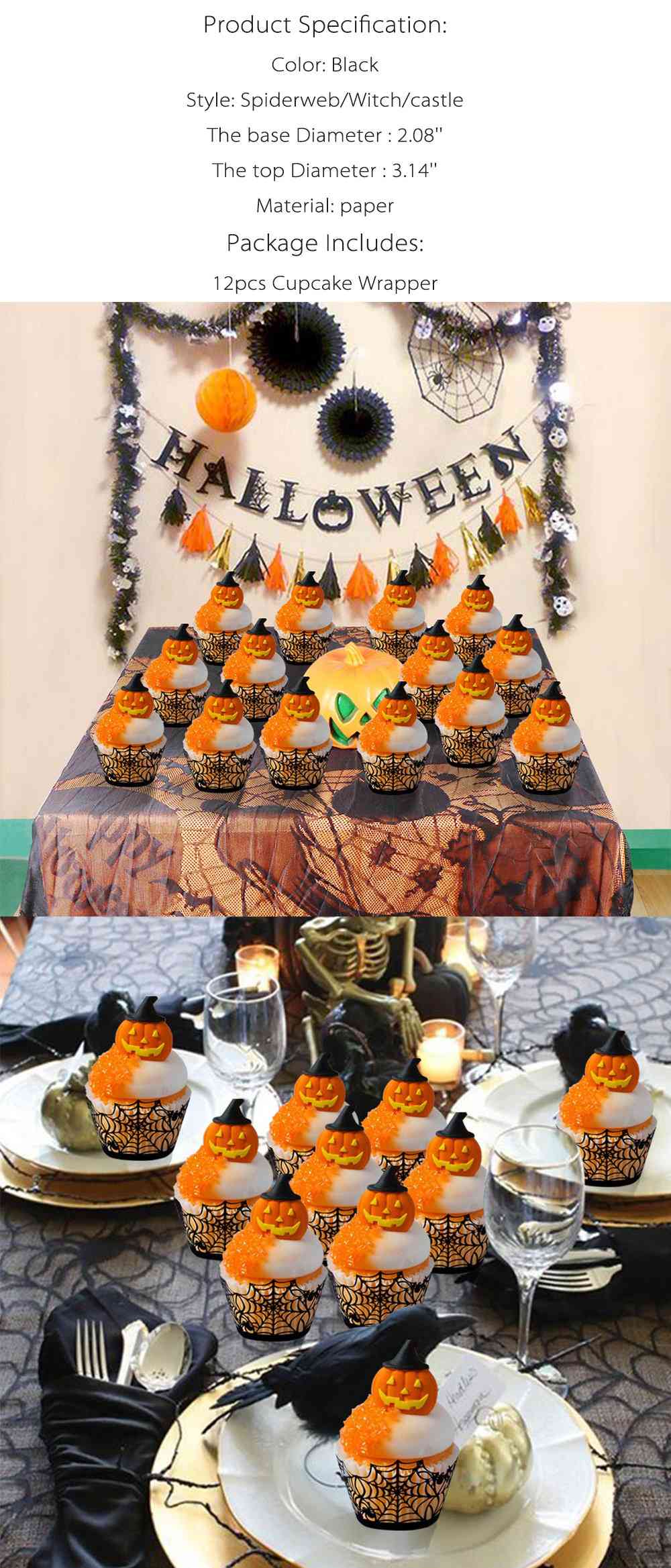 Cupcake Decoration Box Halloween Supplies