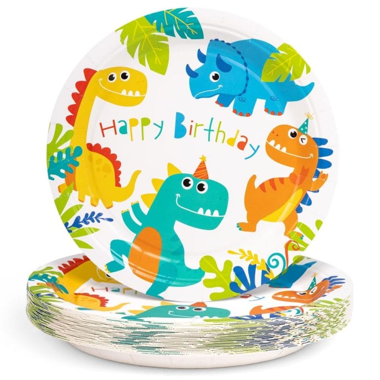 Cute Dinosaur pattern paper plates