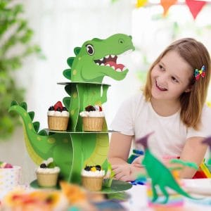 Dinosaur Cupcake Stand Party Decorations