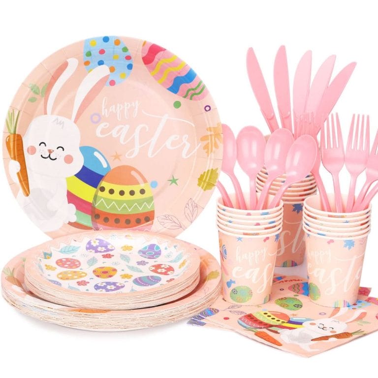 Easter Plates and Napkins Including Paper Plates Cups Napkins Forks Spoons Knives