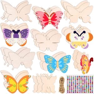 Easter Wooden Decoration DIY Handmade Butterfly Wooden Hanging Decorations