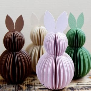Easter paper honeycomb decorations bunny